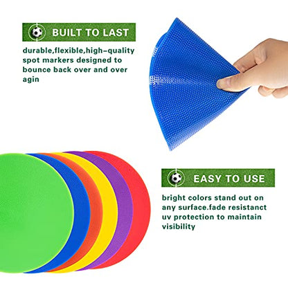 Poly Spots Spot Markers 4.72 Inch & 9 Inch Multicolor Floor Dots - style: 9inch 24pcs