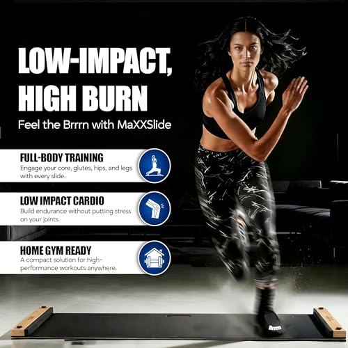 Adjustable Slide Board (5ft or 6ft) – Premium Lateral Training Board for Hockey, Speed, Agility & Home Fitness | Includes Booties & Glide Spray
