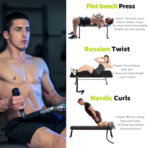 Nordic Hamstring Curl Strap, 6.5FT / 5.6FT Gym Seatbelt and Exercise Straps for Hamstring Stretch Strap & Mobilization Belt,Home Gym Women Men, Lifting Seatbelt Gym