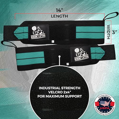 Wrist Wraps (1 Pair/2 Wraps) – Lifting Wrist Wraps with Thumb Loop for Weightlifting, Powerlifting & CrossFit – Durable Wrist Support Straps for Men & Women – Gym Essentials for Heavy Lifts