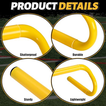 Wettarn 10 Pcs Speed Agility Training Hurdles Detachable Durable Hurdle Agility Plyometric and All Purpose Speed Training Equipment for Athletes Soccer Basketball - color: Yellow