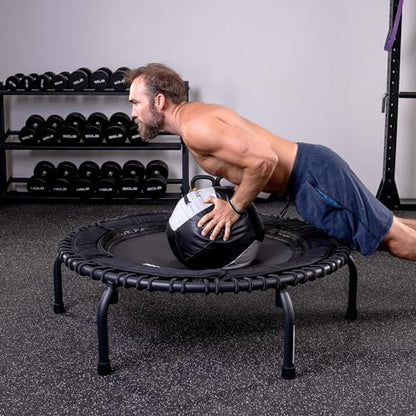 JumpSport 44" PRO Fitness Trampoline Model 530, Professional Rebounder, Adjustable Bounce, Elastic Cord System, 3-Piece Frame, Large Jump Surface, Low-Impact Cardio & Strength Training, 325lb Capacity