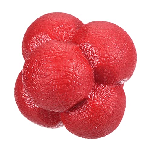 PATIKIL Bounce Reaction Balls, Coordination Training Ball Agility Trainer TPR High Difficulty, for Speed Reflex - color: Red