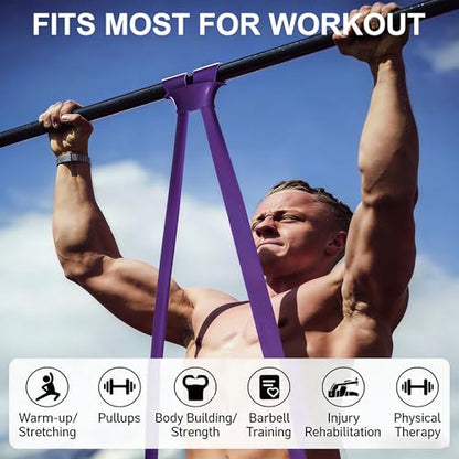 Resistance Bands, Pull Up Assistance Bands, 5-Level Heavy Duty Exercise Bands for Working Out, Stretch Workout Bands for Men & Women, Fitness Elastic Bands for Home Gym & Physical Therapy