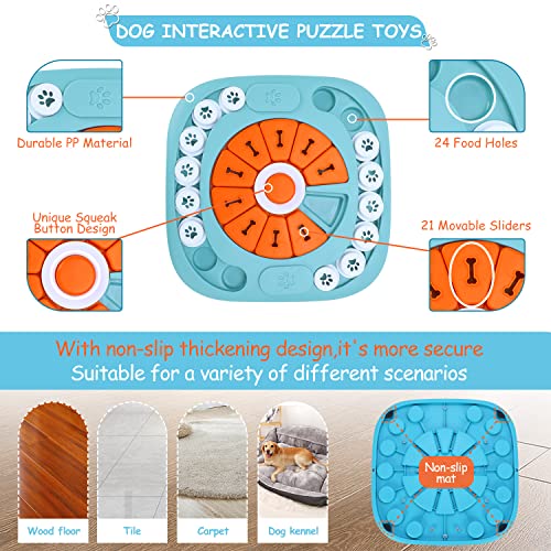 FOXMM Dog Puzzle Toys,Interactive Treat Puzzle Dog Toy for IQ Training - style: M-Level 3