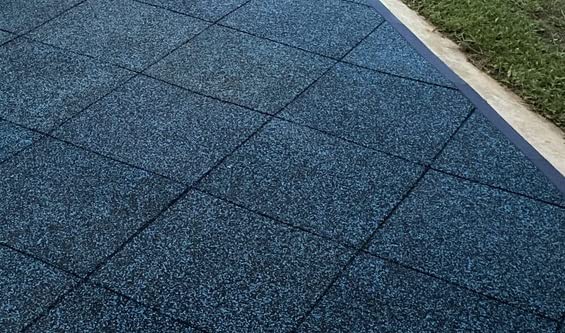 Elevate Rubber Tiles - 2" Thick High Density Interlocking Shock Absorbent Safety Tiles for Playgrounds, Play Areas, and Exercise Equipment - 20" X 20" X 2" (10, Blue, Tile)