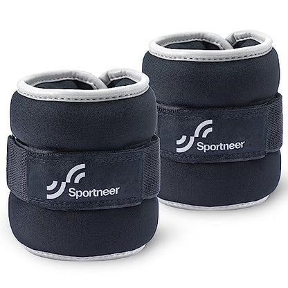 Sportneer Ankle Weights & Wrist Weights-0.5 1 2 3 4 5 Lbs Set of 2 for Men Women Kids Strength Training Arm and Leg Weights Set Comfortable and Soft Perfect for Dancing Running Walking Fitness Workout