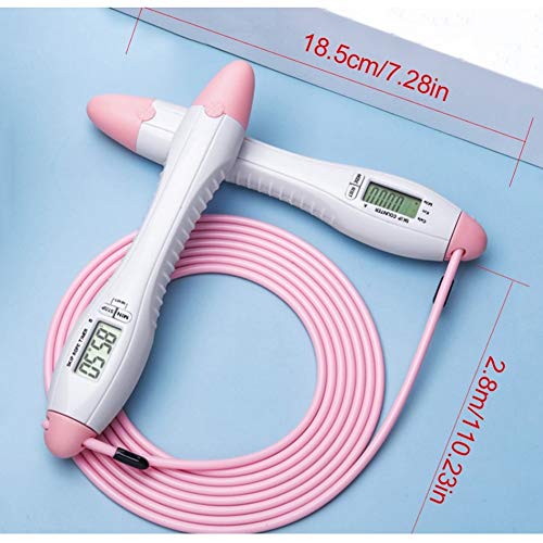 Jump Rope Digital Counter for Indoor/Outdoor Fitness Training Boxing Adjustable Calorie Skipping Rope Workout for Women,Men - size: Black