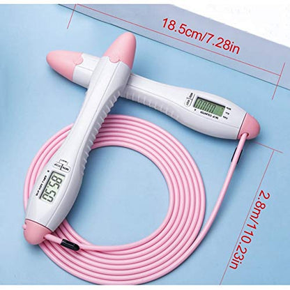 Jump Rope Digital Counter for Indoor/Outdoor Fitness Training Boxing Adjustable Calorie Skipping Workout for Women,Men