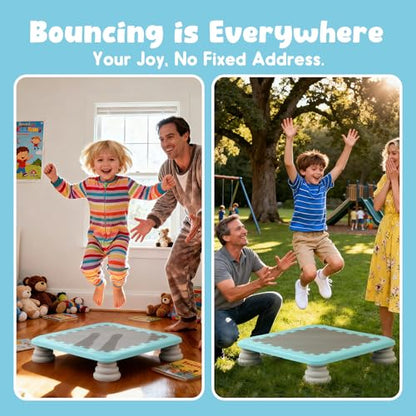 Mini Trampoline for Kids, Indoor Rebounder Non-Slip Base, Sensory Trampoline for Autism Kids, Bounce Board for Sensory Integration Training, Outdoor Recreation, Max Load 220 lbs