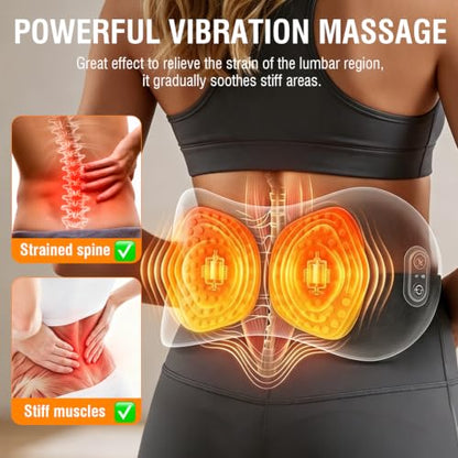 USUIE Cordless Lumbar Support Pillow, Lower Back Massager for Pain Relief