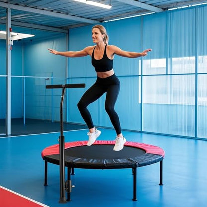 Rebounder Handle Bar, Adjustable Length Stable Soft Foam Surface Fitness Trampoline Handle Bar Only for Adults Straight Legs Within 0.98 Inches in Diameter (Trampoline not Included)