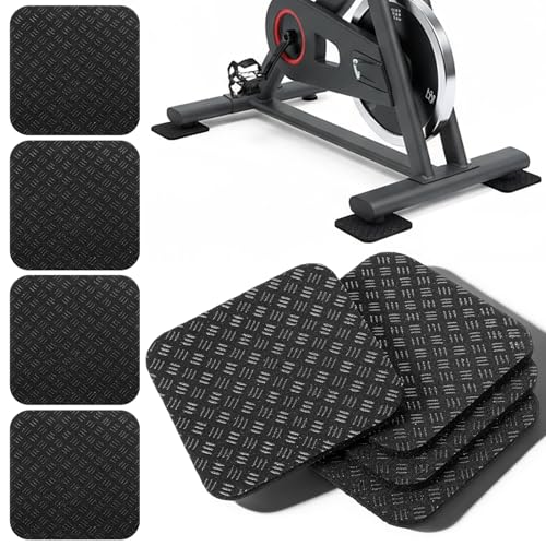 4 Pcs Treadmill Mat Pads Double-Sided Non-Slip Vibration Mat for Floor Protection, Exercise Equipment Mats for Treadmill Walking Pad Exercise Bike