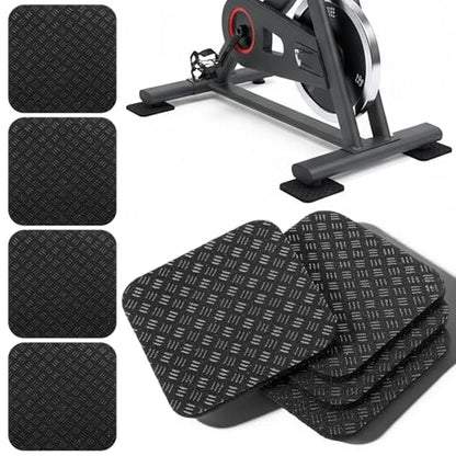 4 Pcs Treadmill Mat Pads Double-Sided Non-Slip Vibration Mat for Floor Protection, Exercise Equipment Mats for Treadmill Walking Pad Exercise Bike