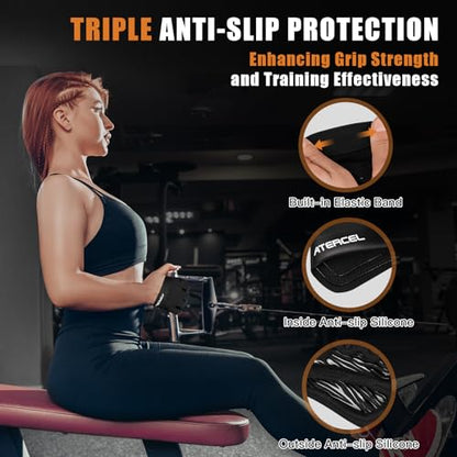 ATERCEL Gym Workout Gloves for Men Women, Weight Lifting Gloves with Full Palm Protection & Extra Grip, Breathable Exercise Gloves for Fitness Training Crossfit Sports Essentials