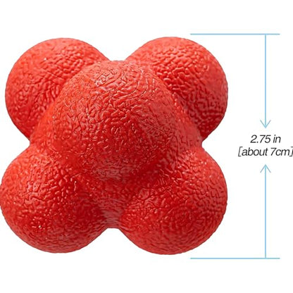 Hexagonal Reaction Ball High-Density Rubber Foam Bounce for Agility Reflex and Coordination Training