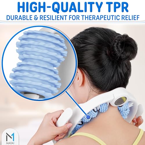 Cellulite Massage Roller - Handheld Fascia Massager for Legs, Thighs, Buttocks & Belly - Blue - Deep Tissue Massage Tool with Detachable Handles for Lymphatic Drainage & Muscle Recovery - by Mata1
