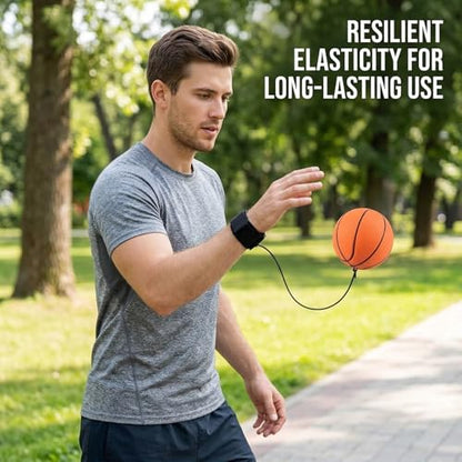 8 Pcs Wrist Ball Set with Rebound Action, Ball on String,Ideal for Hand-Eye Coordination Training and Family Activities, Made from Soft PU and Sponge Materials