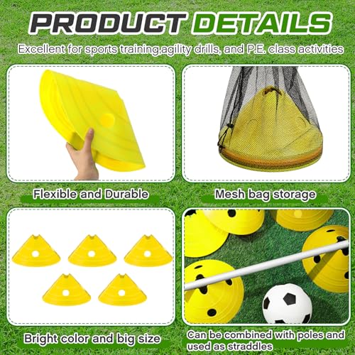 Jumbo Soccer Cones Big Training Disc Cone - color: Yellow