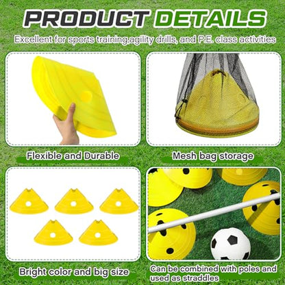 Jumbo Soccer Cones Big Training Disc Cone - color: Yellow