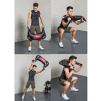 Slam Ball Sandbag Weight Training Power Bag with Handles, Fitness Bag, for Weight Lifting, Running, Exercise, Powerlifting and Functional Workout,15Kg