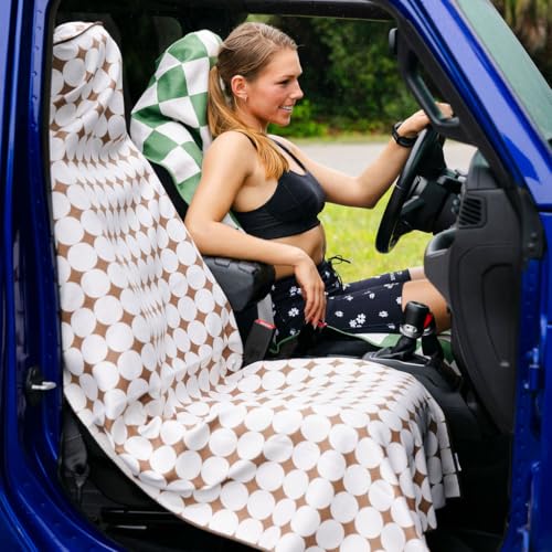 Sprints Athletic Running Towel, Full-Sized, Car Seat Cover - Performance Microfiber (Kaleidoscope Cream)