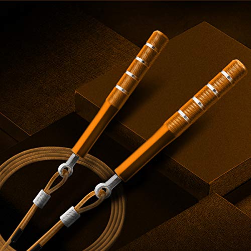 Jump Rope, Wastou Speed Jumping Rope for Training Fitness Exercise, Adjustable Adults Workout Skipping Rope for Men, Women, Kids, Girls - color: Gold