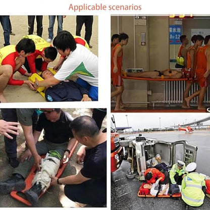 Foldable Spine Board Stretcher Backboard,Water Floating Stretcher,Plastic Emergency Rescue Spine Board,Life Board with Seat Belt, PE Two-Fold Stretcher Weight Capacity 350lbs/159KG (2 folds)