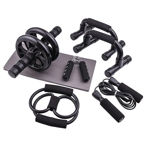 Rebound Aabdominal Wheel Rebound Abdominal Wheels Roller Domestic Roller Exercise Equipment Beginners Core Workouts - color: S3-SET-A-5PCS, size: one size