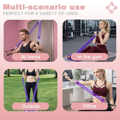 2026 New Pedal Resistance Band with Handles, Adjustable Detachable Multifunction Pedal Resistance Band, Thai Natural Rubber Tension Rope for Abs, Arms, Waist, Legs & Home Fitness