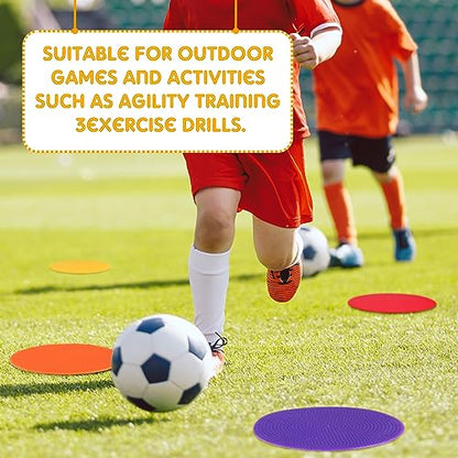 TPE Floor Spot Markers Dots for Gym Flat Non Slip Spot Marker Dance Dot for Gym Sports Soccer Basketball Agility Training Field Marking Equipment - size: 6 Inch