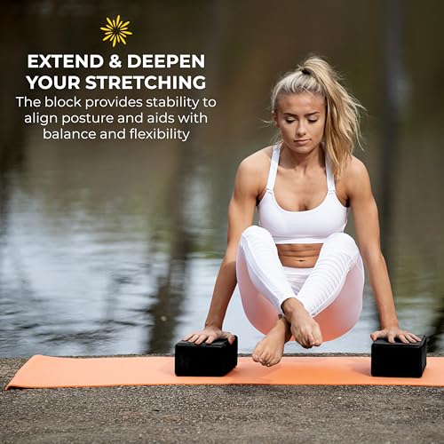 4" Yoga Block, 10 Pack Bulk EVA Foam Yoga Blocks, Firm and Supportive Yoga Brick, Balance Foam for Stretching, Pilates, and Workout, 4" x 6" x 9"