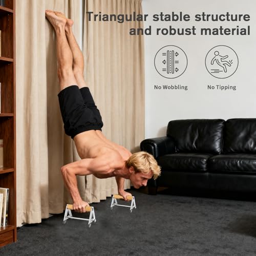 Push Up Stand, Pushup Handles for Strength Training, Heavy-duty Stainless Steel Push Up Bars Gym Exercise Equipment, Hold Up to 500lbs, 1 Pair