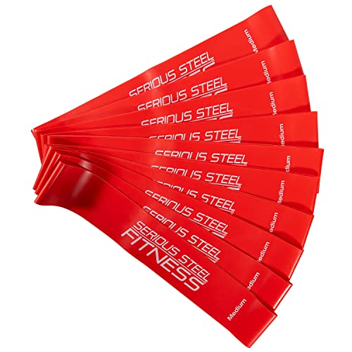 Mini Resistance Loop Bands | Rehab and Prehab Stretch Bands | 12" Exercise Workout Bands (Sets of 5 Pack and Sets of 10 Pack Trainer Options Available!) - color: Medium 10 Pack (2" x 12")