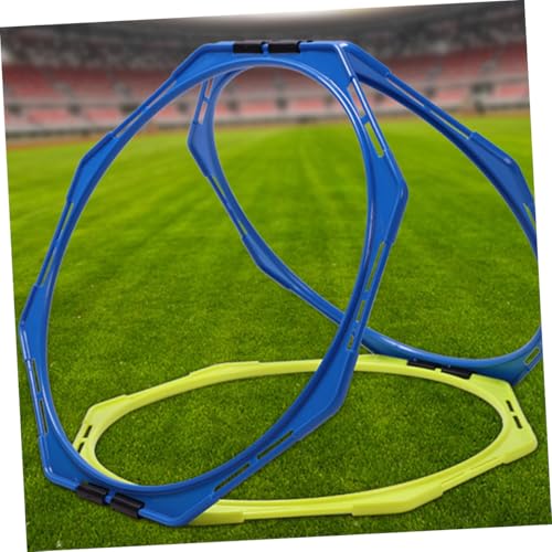 KESYOO Agility Rings for Football Training 4 Units 36 cm Yellow Orange Blue Green Material PP Portable for Speed Exercises and Coordination