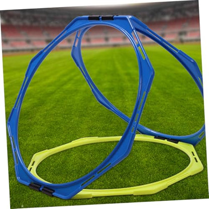 KESYOO Agility Rings for Football Training 4 Units 36 cm Yellow Orange Blue Green Material PP Portable for Speed Exercises and Coordination