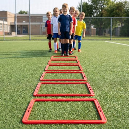 Hemoton 6pcs Portable Agility Rings Professional Soccer Training Rings Multi-use Agility Circles for Football Drills