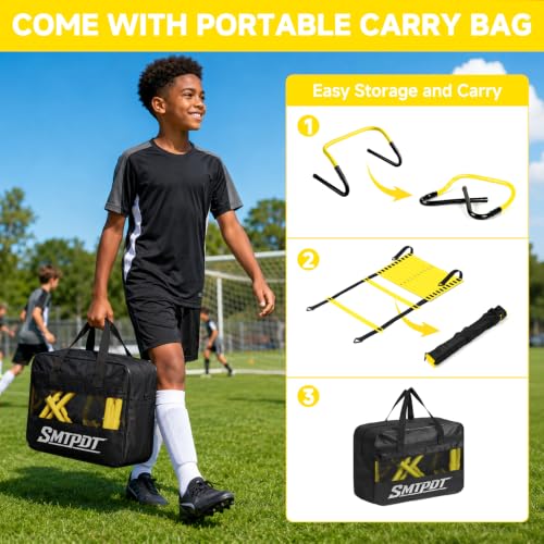 Agility Ladder, Soccer Football Training Equipment Agility & Speed Training - color: Yellow