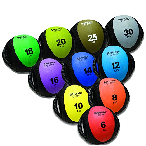 AeroMat Dual Grip Fitness Power Medicine Ball - 8 lb. (Orange)