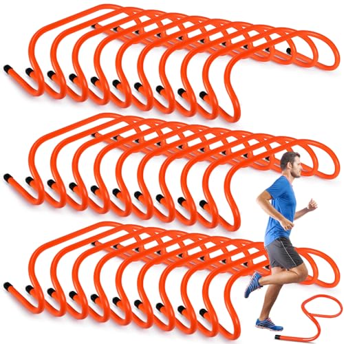 30 Pcs 6" Speed Agility Training Hurdles Plyometric Practice Agility Hurdle for Adults, Athletes, Basketball, Baseball, Soccer, Football Indoor Outdoor Sports Equipment - color: Orange