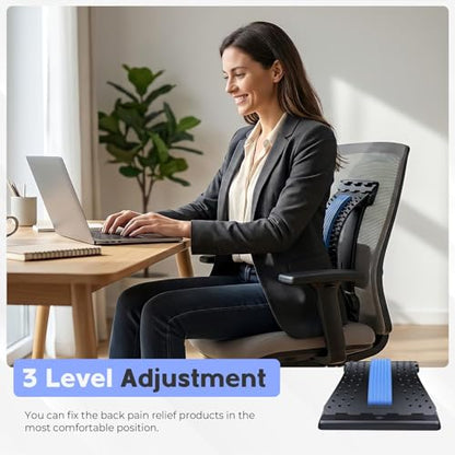 YOLLO Lower Back Stretcher 2 Pack, 4-Level Lumbar Support Board, Back Cracker