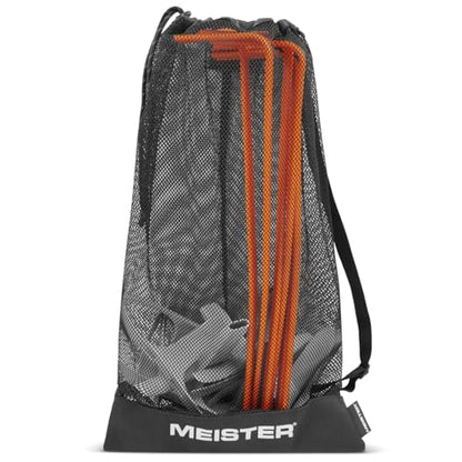 Meister ZoomFlex Agility Hurdles w/Carry Bag - Flex-Safe Modular Speed Training - color: Safety Orange