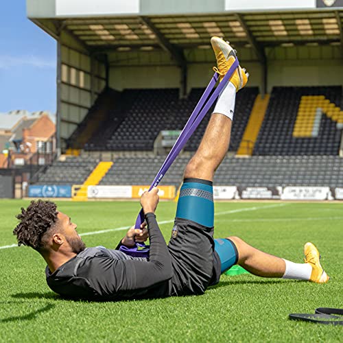 METIS Resistance Exercise Bands | Heavy Duty Latex Power Bands for Strength Training, Fitness Workouts, and Assisted Pull-Ups – 6 Resistance Levels, Sold Individually or as a Set - color: Purple (57-84lb Resistance)