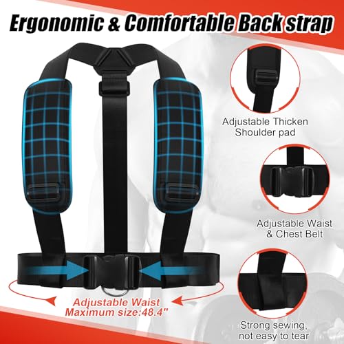 Workout Fitness Sled, Weighted Sleds Push Gym Equipment for Adults & Kids, Compatible with 1" & 2" Weight Plates, Multi-Purpose Sled for Outdoor or Home Fitness Training