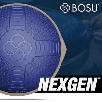 BOSU Nexgen Balance Trainer, Half-Ball Training Equipment, 65 cm Diameter, 300 lb Capacity - Burst-Resistant Stability Exercise Tool w/Non-Slip Base, Includes Hand Pump, Commercial-Grade - color: Future Dusk/Sandstone