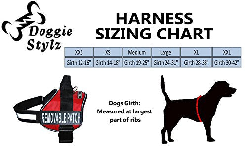Doggie Stylz Service Dog in Training Vest 2 Hook and Loop Removable Reflective Patches, Straps and Handle – Harness Comes in Sizes XXS to XXL and 4 Colors (Girth 12-16", Tie Dye) - color: Tie Dye, size: Girth 12-16"