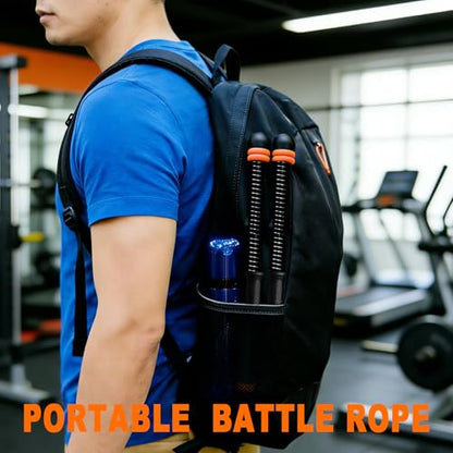 Battle Ropes, for Home Gym, Weighted Cordless Battle Rope, Portable Workout Ropes, Suitable for Low-Impact Cardio Training, Cardio & Muscle Training, Home Gym Equipment for Men & Women