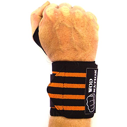 WOD Nation Wrist Wraps for Weightlifting & Strength Training – Professional Gym Straps w/Thumb Loop for Men & Women