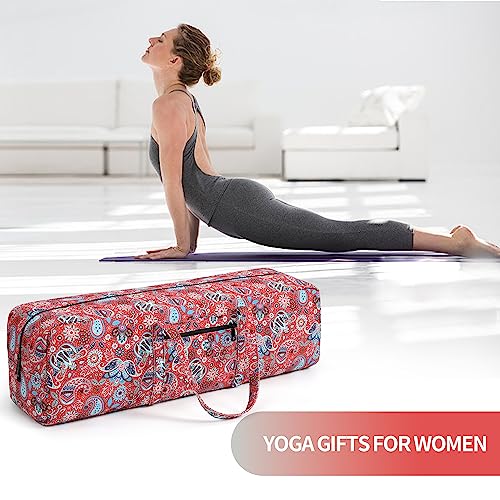 | Yoga Mat Bag | Large Yoga Mat Carrier with Wet Pocket | Yoga Gifts | Gym Tote Bag for Women - color: Red