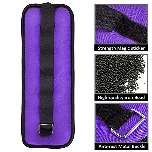 Ankle/Wrist Weights, Small Leg Arm Hand Cuff Weights for Women Kids, Exercise Equipment with Adjustable Straps for Fitness Gym Dancing Walking Jogging Gymnastics Aerobics (1 Pair)